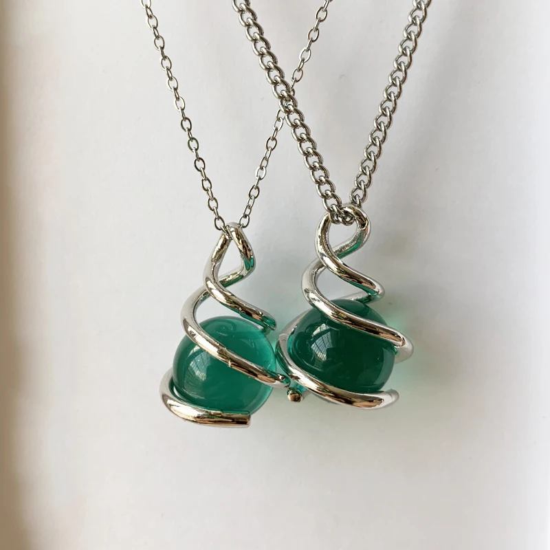 Sage Healing Orb Necklace, Jewelry For Women, Fashion Gamer Accessories, Valorant Inspired, Silver Plated, Sage Necklace, Gift