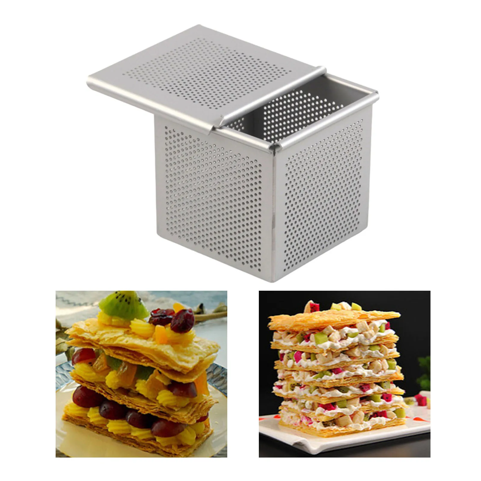 Mini Loaf Pan Sturdy Rectangular Oven Tray Removable Nonstick Aluminum Alloy Cake Pan Dish Tart Tin Puff Pastry Baking Tray