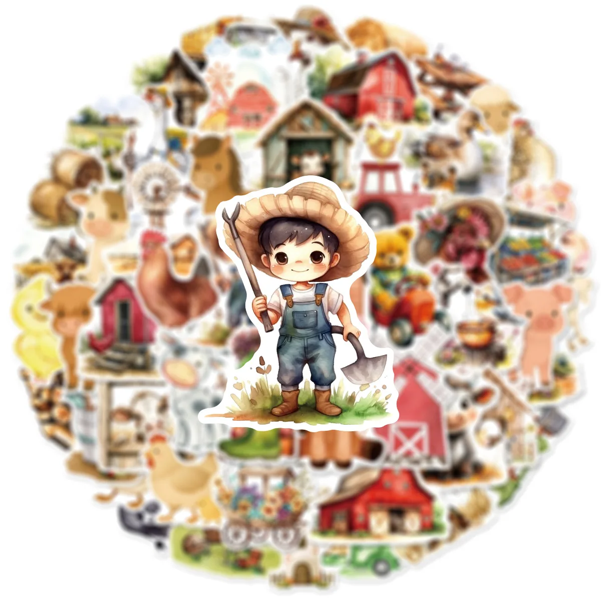 50 قطعة حكاية خرافية الكرتون مزرعة موضوع الكتابة على الجدران ملصقات الديكور DIY بها بنفسك حساب اليد جراب هاتف كوب ماء ملصقات الحيوانات الأليفة مقاوم للماء #3