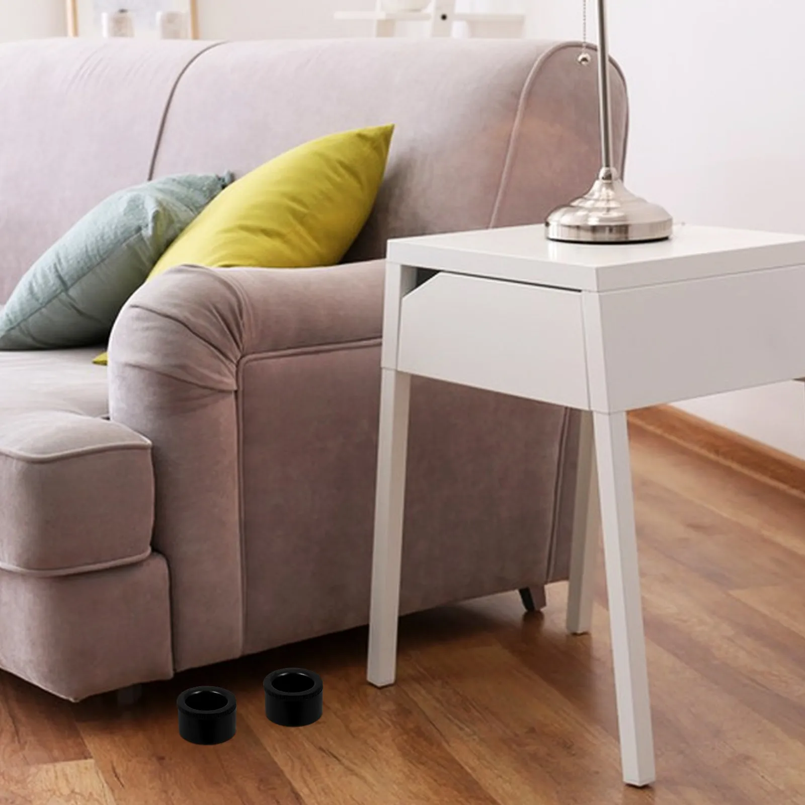4Pcs Adjustable Furniture Legs Set Heavy Duty ABS Round Design Easy Install No Tools Required for Sofa Table Cabinet Leg Risers