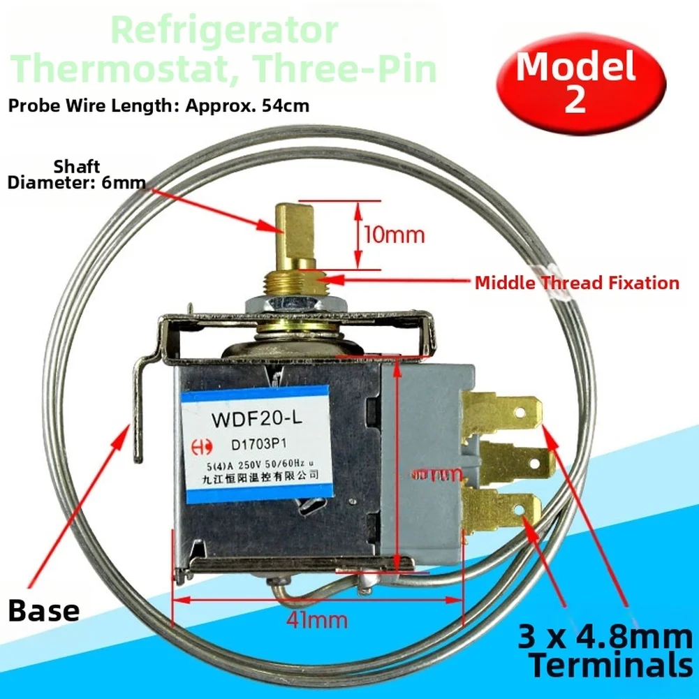 1pc Refrigerator Cooling Unit Thermostat WDF WPF Temperature Control Switch 2pin 3Pin Connectors For Refrigerators Cooling Units