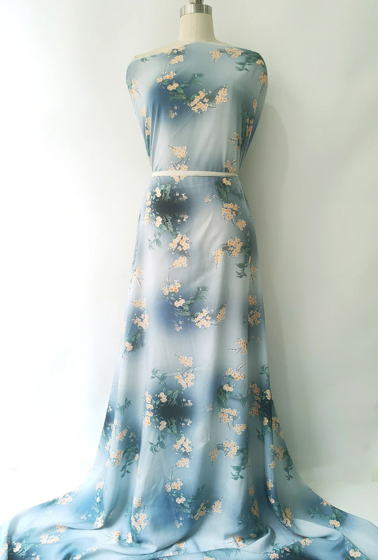 55'' breit pro Meter Vintage Rayon Material weicher Viskosestoff für Kleid Hemd Robe – Detail 14