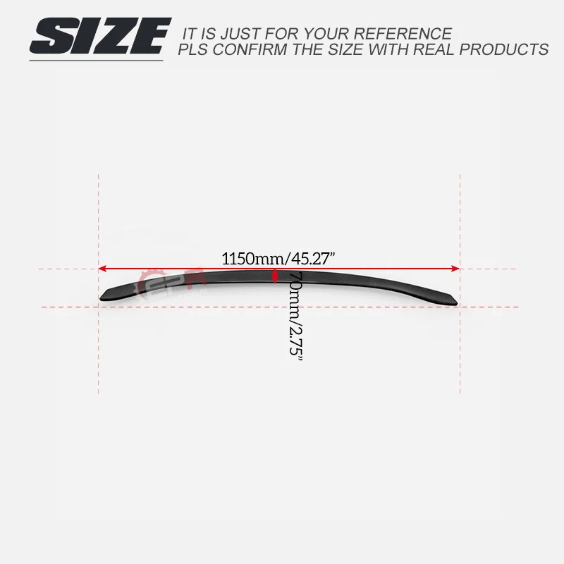 SAAR متوافق مع أجزاء تعديل ألياف الكربون Honda FK8 Civic Type R VVT سبويلر لوحة مركزية توسيع سبويلر جناح ثابت #5