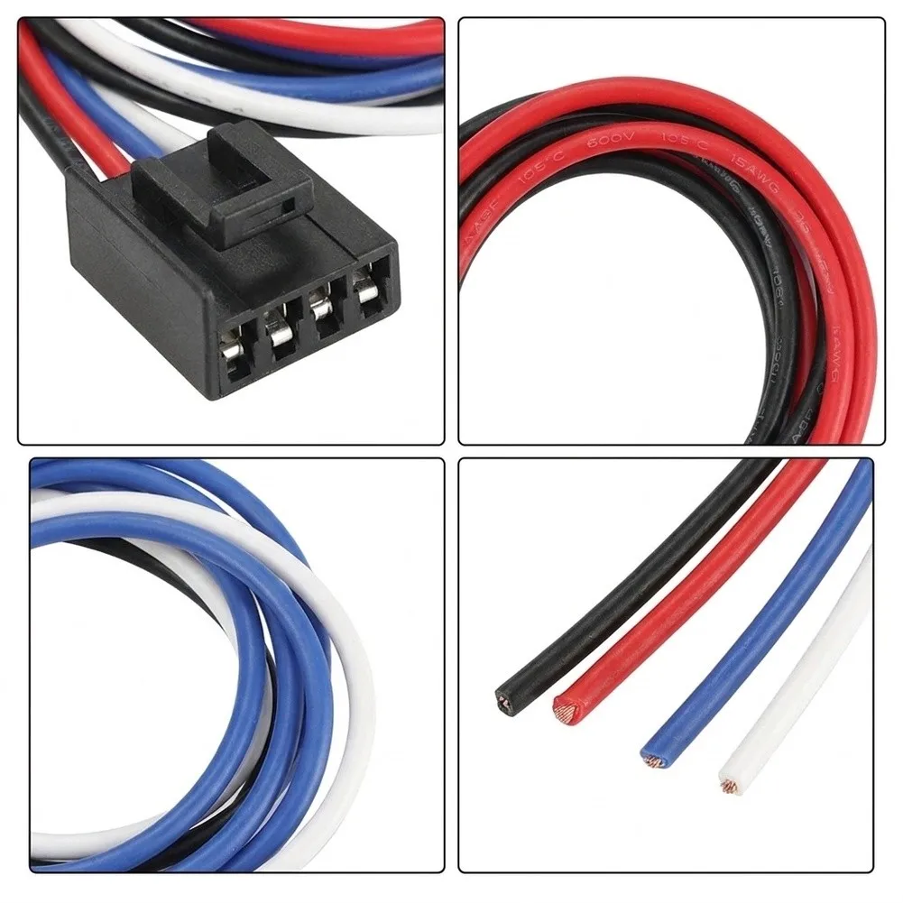 8506911 Brake Controller Wiring Harness 4 Pin For P2 P3 For Powertrac For Primus For IQ For Voyager Trailer Electric Brake
