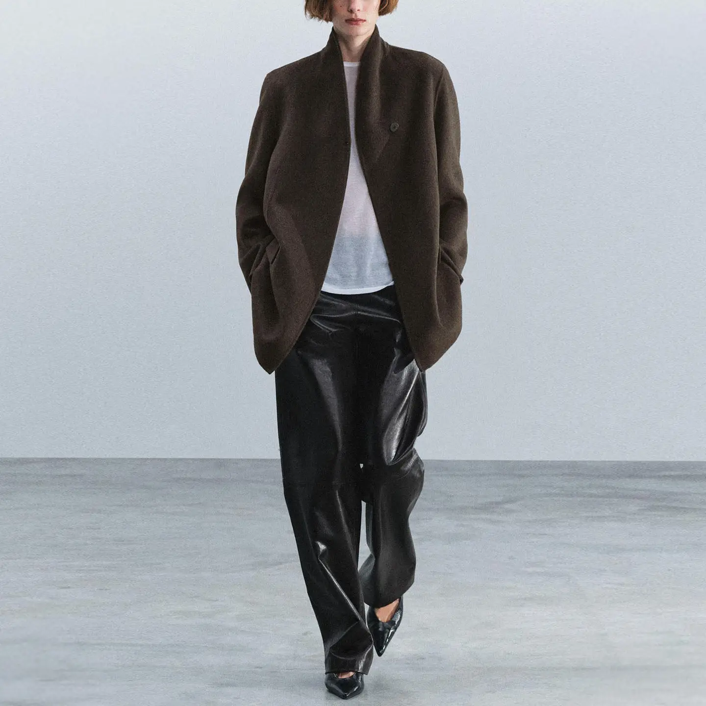 Women's Casual Style Long Sleeve Single Button Stand Collar Loose Fit Suit Jacket Autumn Fashion Outerwear ZADATA Brand