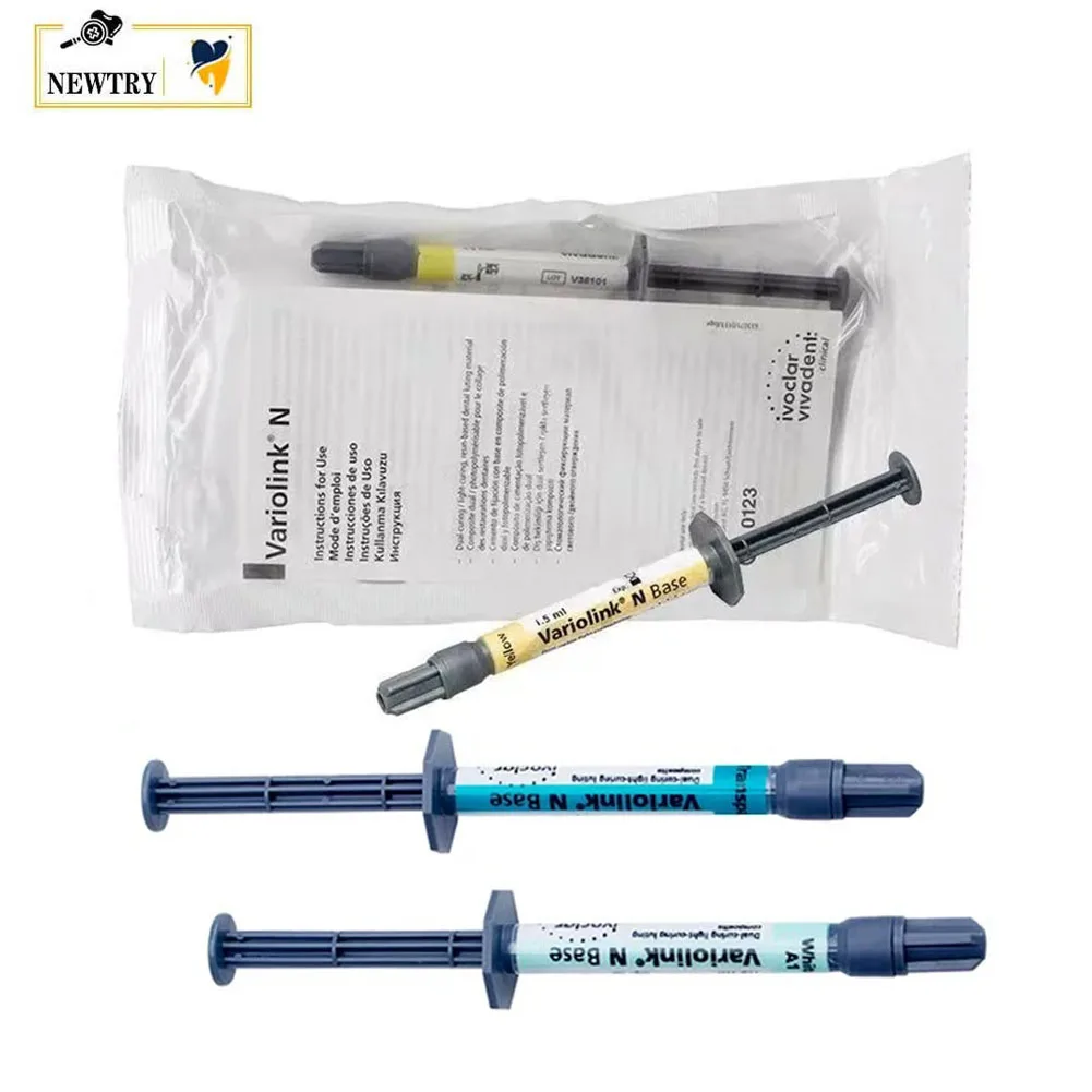 Original Ivoclar Resin Luting Cement Variolink N Base Dual Curing Dental Composite Material Restoration Veneer Inlay Adhesive