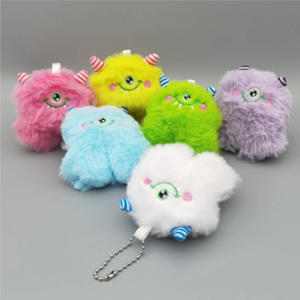 Muñeco monstruo de ojo grande de dibujos animados, muñeco pequeño monstruo, niña bonita, muñeco de peluche, bolsa colgante, joyería colgante