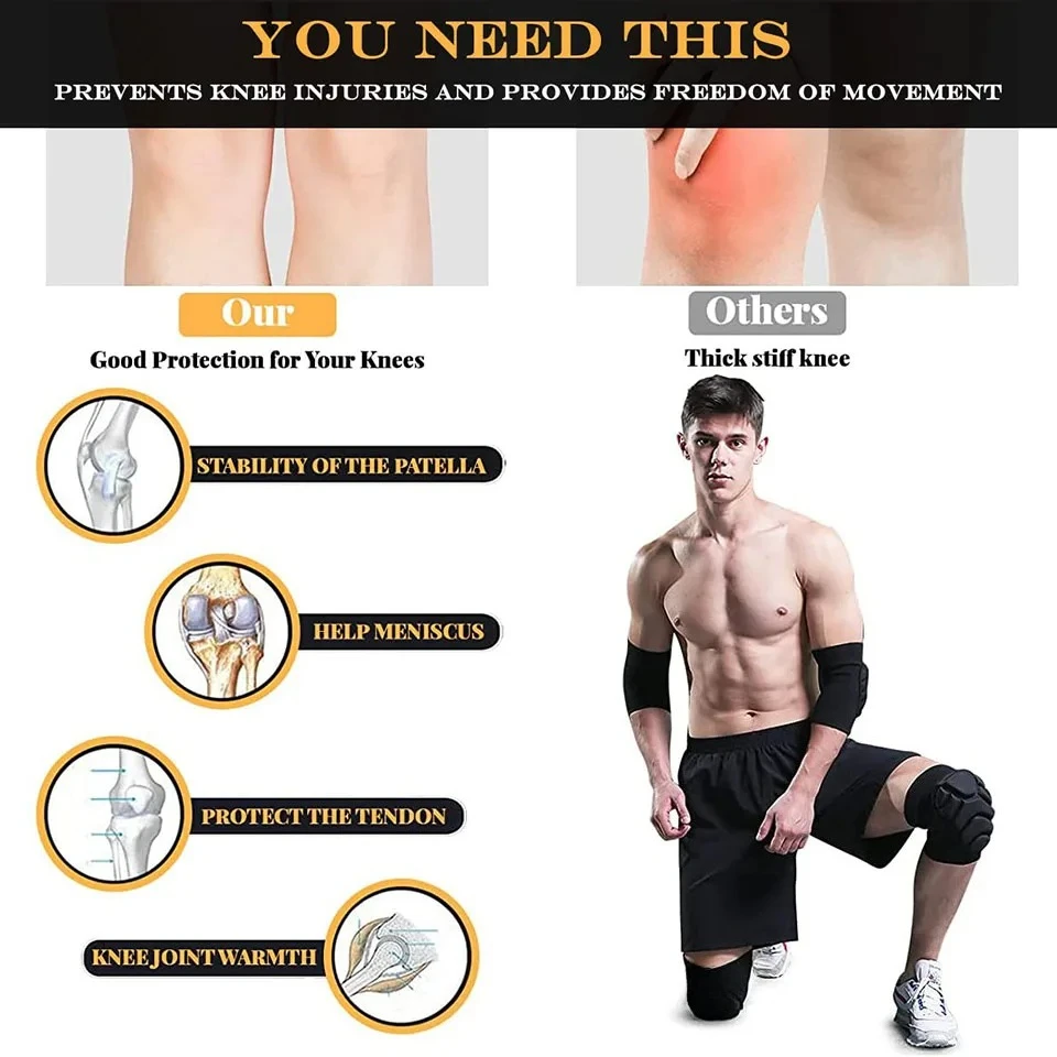 1 par de rodilleras, rodilleras antideslizantes para evitar colisiones con espuma EVA gruesa, para voleibol, rodilleras de baile de fútbol. Labubo