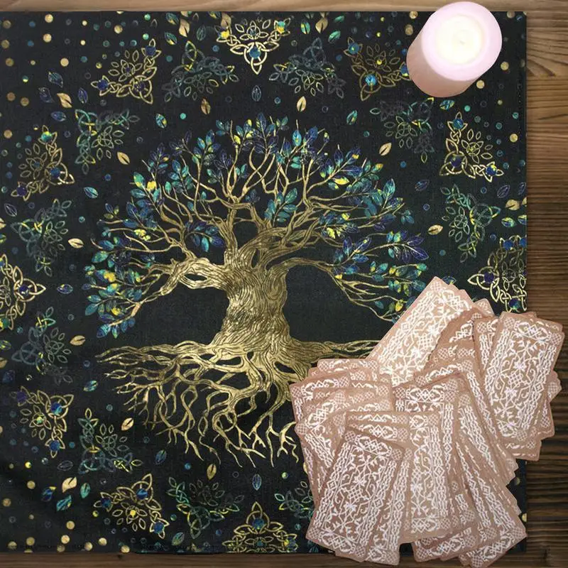 

Tree Of Life Tarot Card Tablecloth Moon Phase Altar Cloth Pagan Pendulum Witchcraft Astrology Card Mat For Room Home Decor