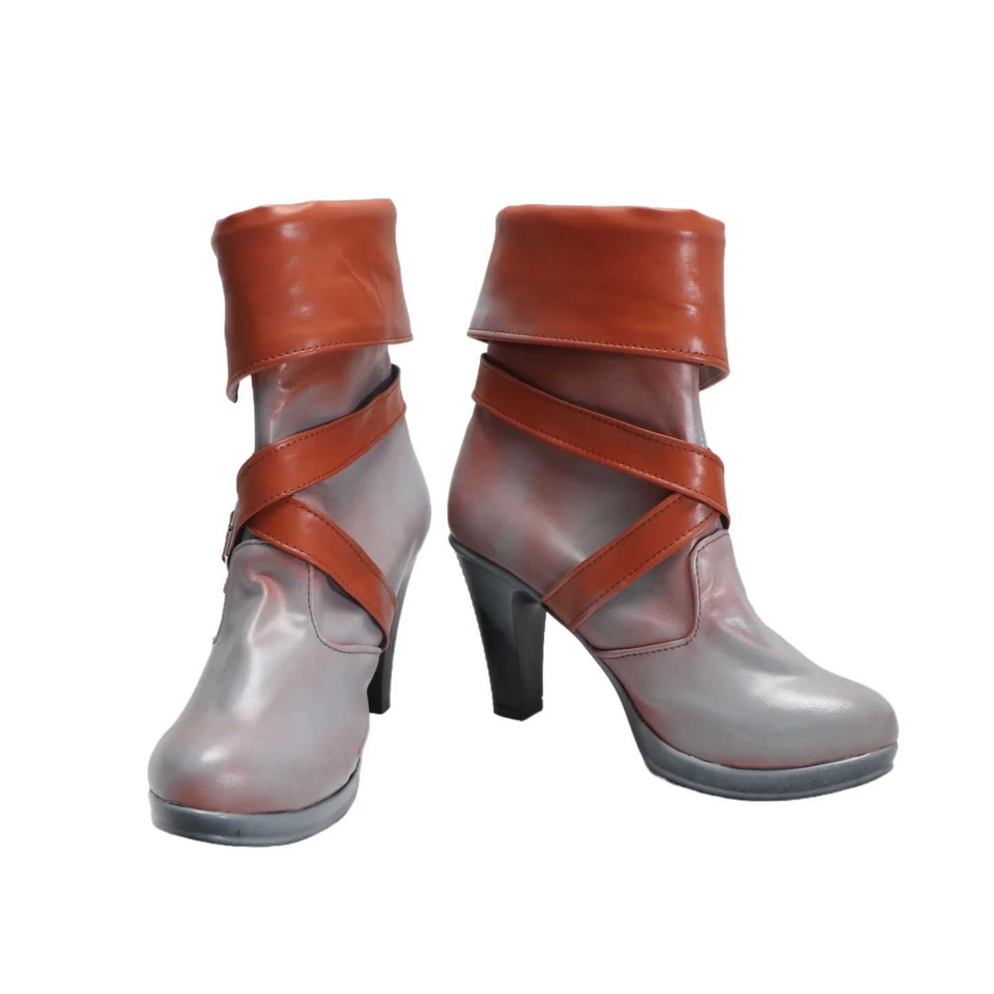 게임 와일드 헌트 트리스 메리골드 코스프레 신발 부츠 PU 가죽 신발