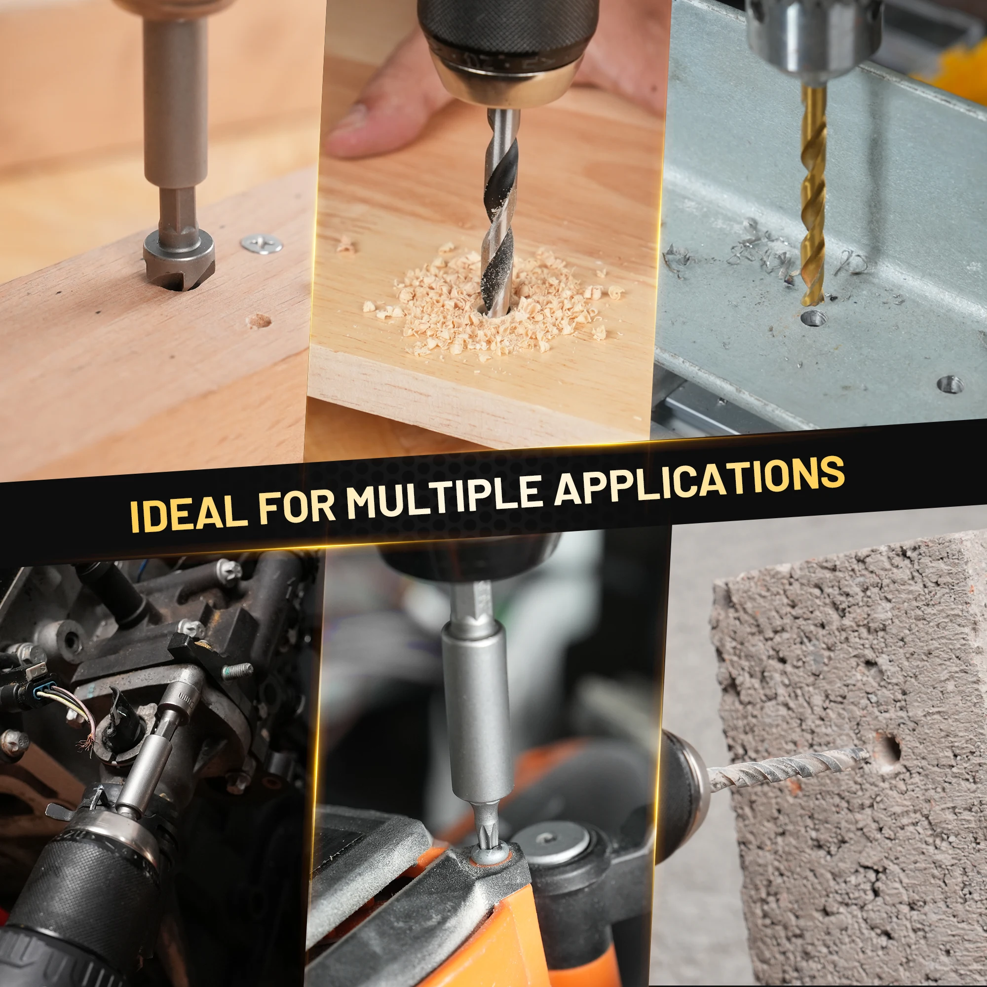 مجموعة لقمة مثقاب من TOLESA مكونة من 35 قطعة مع لقمة مفك براغي ومفك براغي، مجموعة لقمة مثقاب للخشب المعدني، هدية عيد الميلاد للأب