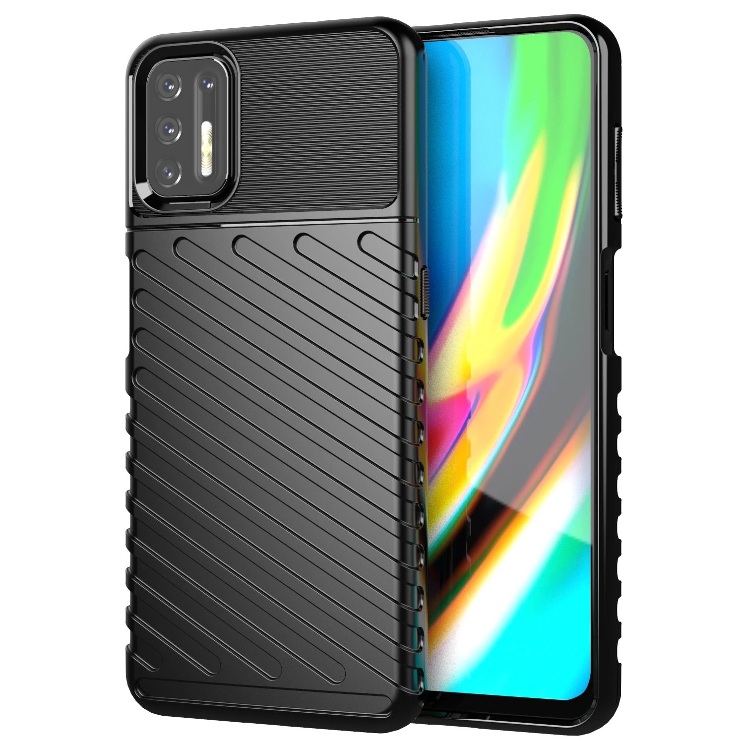 Luxury Phone Cover For Motorola G9+ moto g9 power Soft Thunder Case for Moto G9 plus g9 play Shockproof Matte Mobile Shell