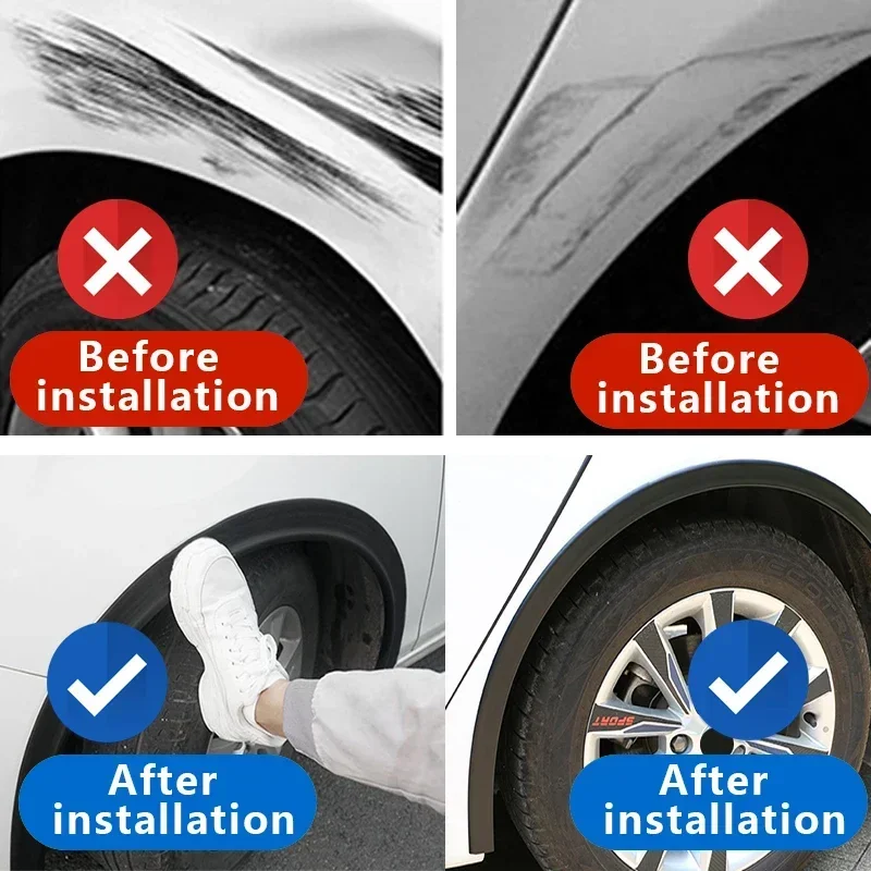 4/5/6cm Universal Fender Flare Car Wheel Arch Fenders Eyebrow Covers Extensions Protector Scratch Fender