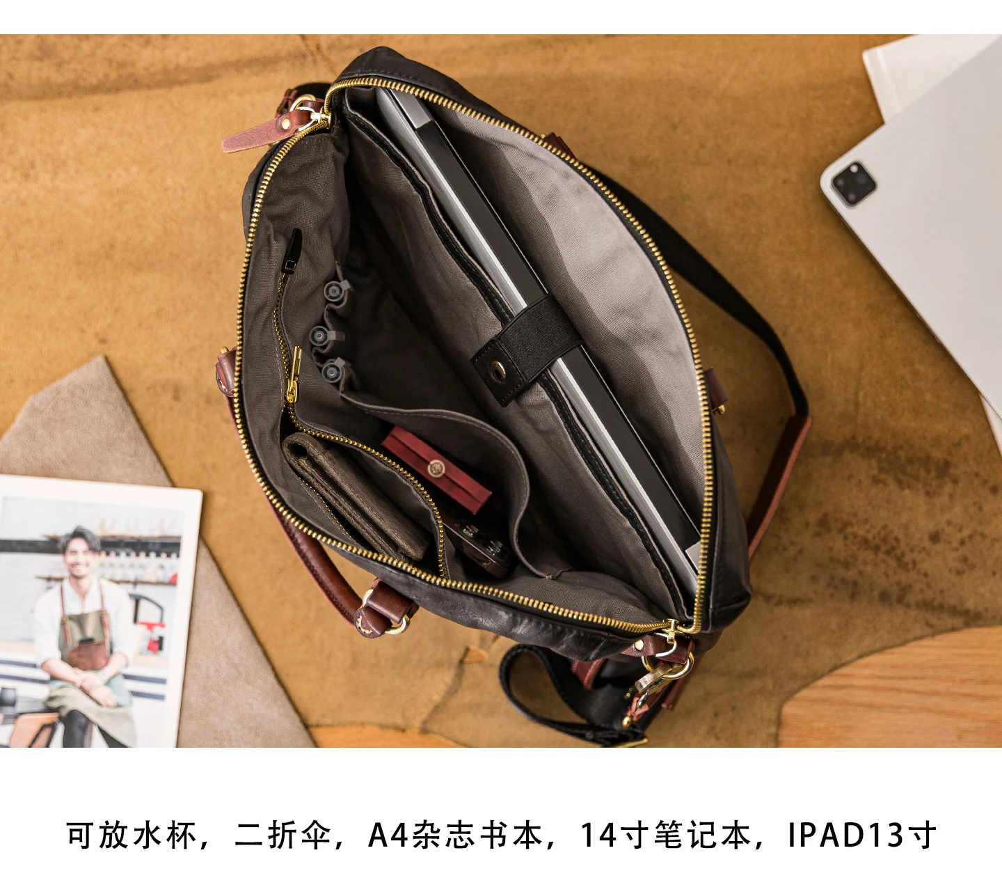 PNDME fashion vintage high quality first layer cowhide men's briefcase casual work genuine leather laptop handbag messenger bag