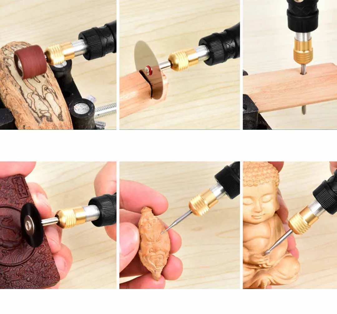 12V Mini  Drill Electric Carving Pen Variable Speed   Drill Rotary Tools Kit Engraver Pen for Grinding Polishing，