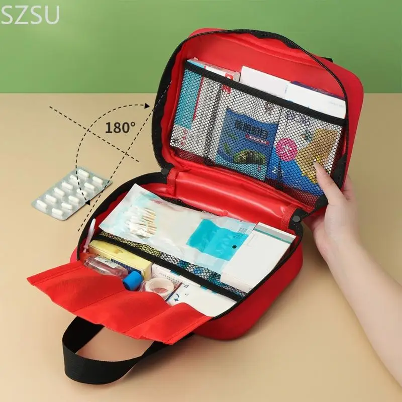 

SZSU Портативная водонепроницаемая сумка-органайзер с несколькими отделениями для оказания первой помощи красного цвета, к сумка