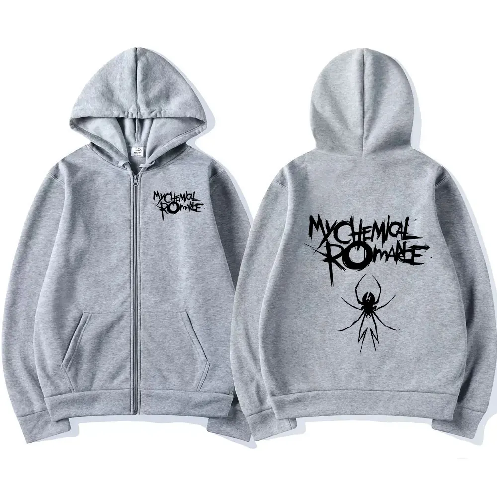 Rockband Mijn Chemische Romance Mcr Dode Hoodie Met Rits Zwarte Parade Punk Emo Sweatshirt Met Ritssluiting Herenmode Hoodies Jas Jassen