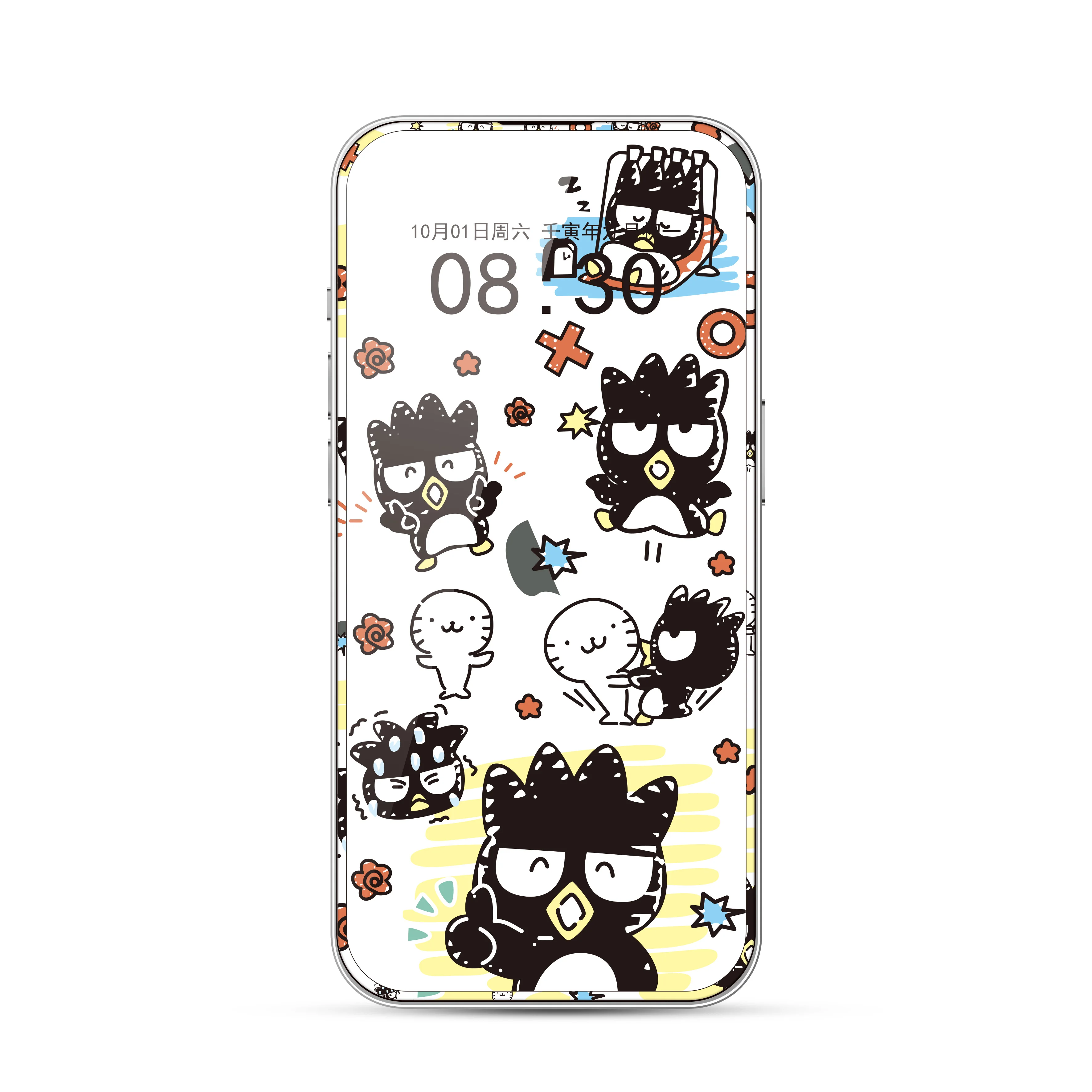 3D Full Cover Tempered Glass For iPhone X XR Xs Max 11 12 13 14 Pro Max Screen Protector Soft Edge Film Cute Cartoon Hello Kitty