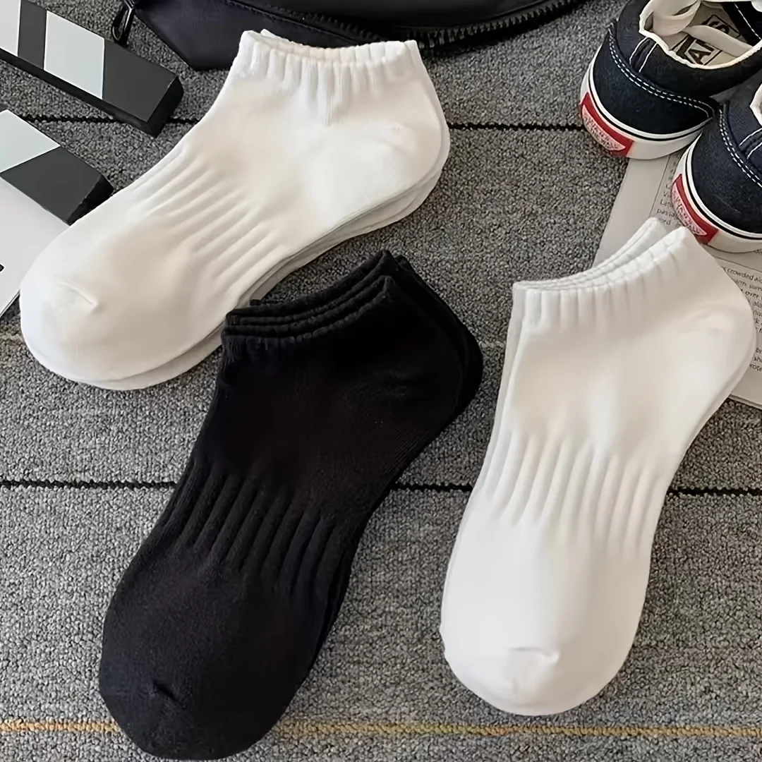 4 Paar bequeme, atmungsaktive, schweißabsorbierende Sportsocken für Damen und Herren im Sommer, modisch und vielseitig – Detail 1