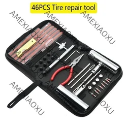 46/62 Pcs Set Car Tire Repair Tool Tire Repair Kit Studding Tool Set Auto Bike Tire Repair Puncture Plug Garage Car Accessories