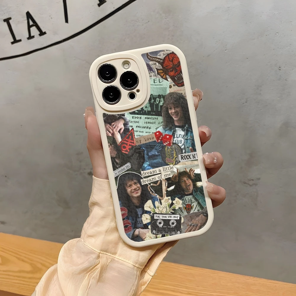 حافظة هاتف Eddie Munson لهاتف آيفون 15 Pro Max 14 Plus 16 Pro 11 13 12 Mini X Xr Xs 7 8 Puls Se غطاء من جلد الخراف #4