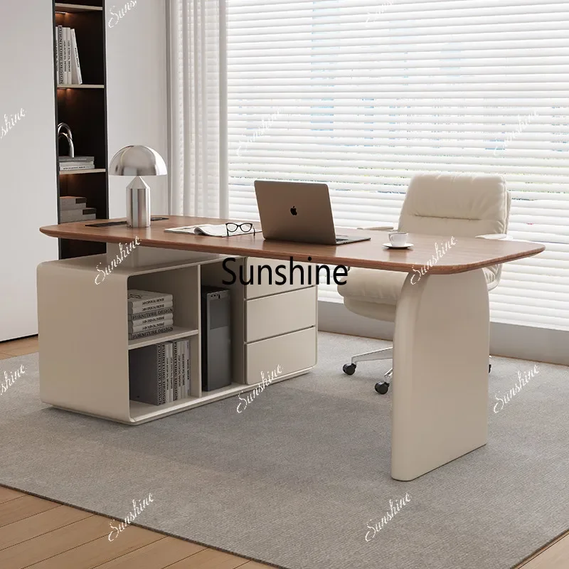 

YCream wind solid wood home study medieval computer desk light luxury modern