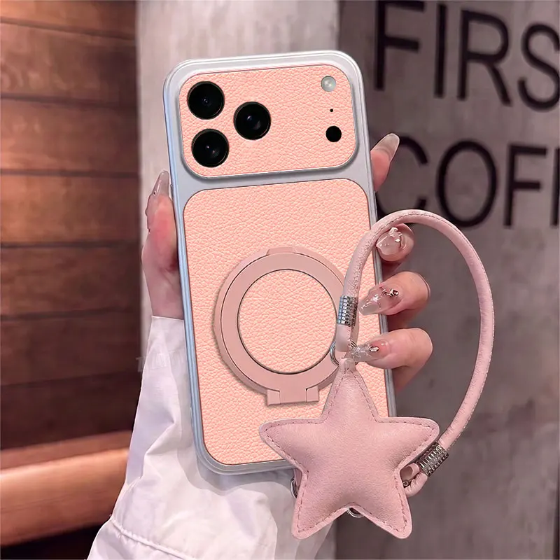 Portable Star Lanyard Leather Phone Holder Case On For Samsung Galaxy A03 Core A03S A04 A04e A04s A05 A05s A06 A07 Stand Cover