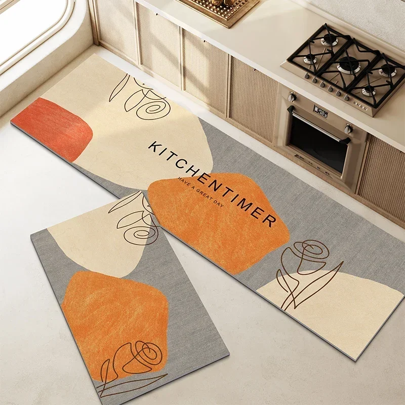 Kitchen Carpet Pvc Floor Mat Waterproof Oil-proof Leather Long Rug Home Non-slip Area Rugs Large Foot Mats Alfombra De Cocina