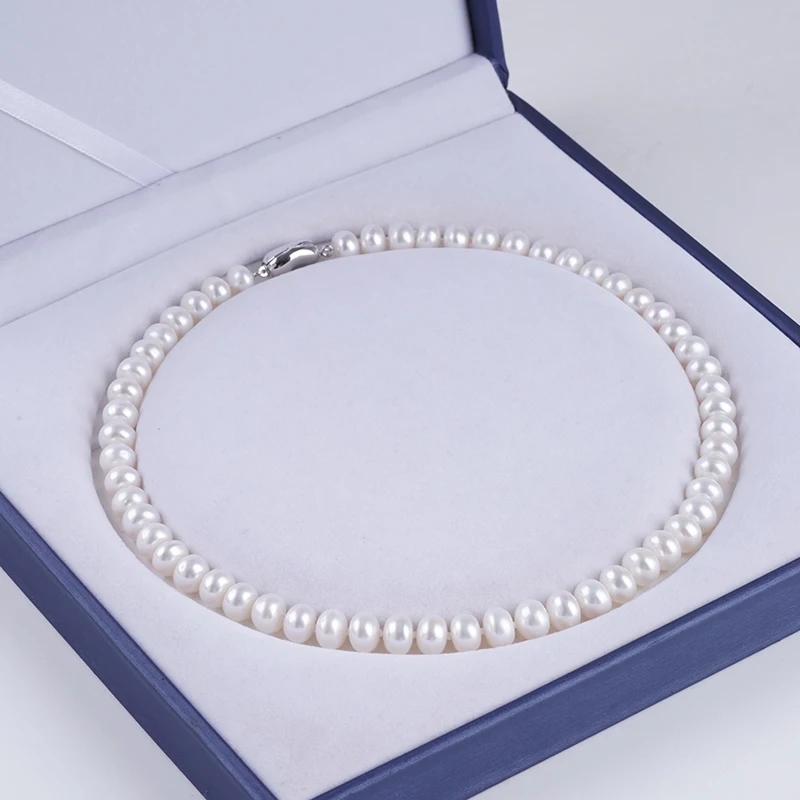 9-10mm-white-button-shape-freshwater-pearl-handmade-necklace-with-copper-button-jewelry