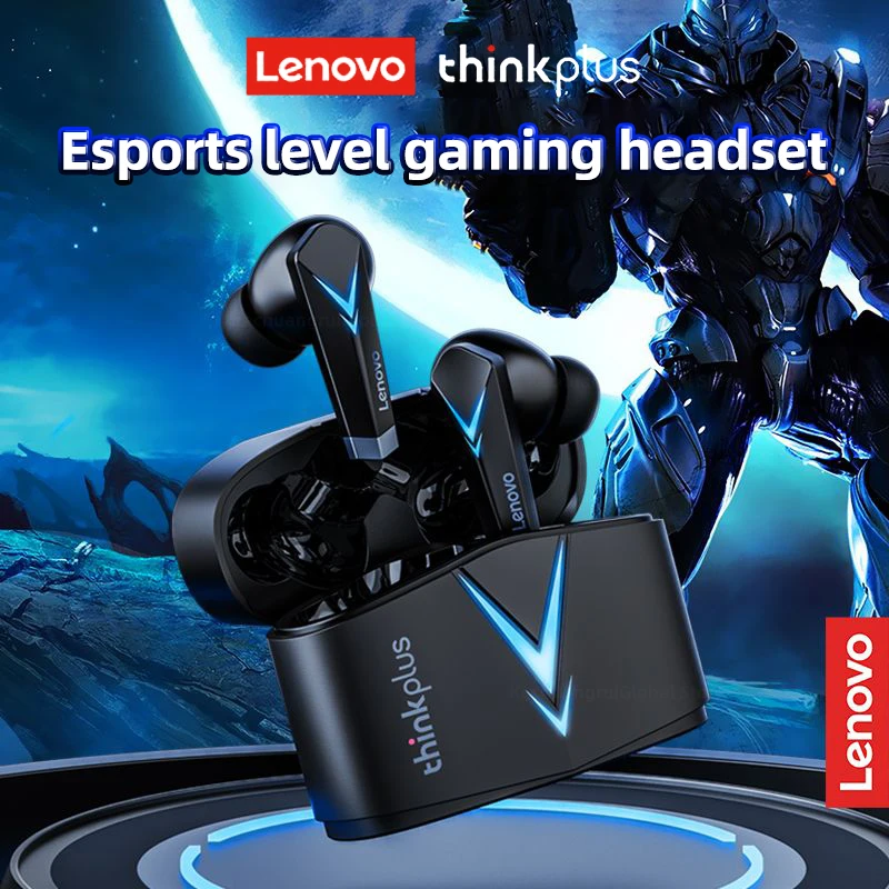 เดิม Lenovo LP6 หูฟังสําหรับเล่นเกม TWS หูฟังไร้สายตัดเสียงรบกวนหูฟังบลูทูธเพลงไฮไฟพร้อมชุดหูฟังโหมดคู่