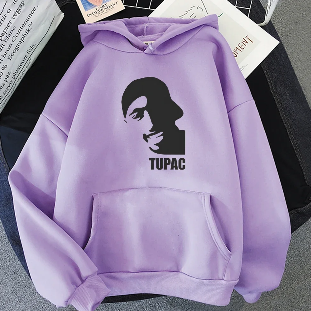 Tupac 2pac Hoodies Unisex Fashion Punk Long-sleeved Sweatshirt Manga Graphic Aesthetic Men/women Four Seasons Aldult Casual Soft