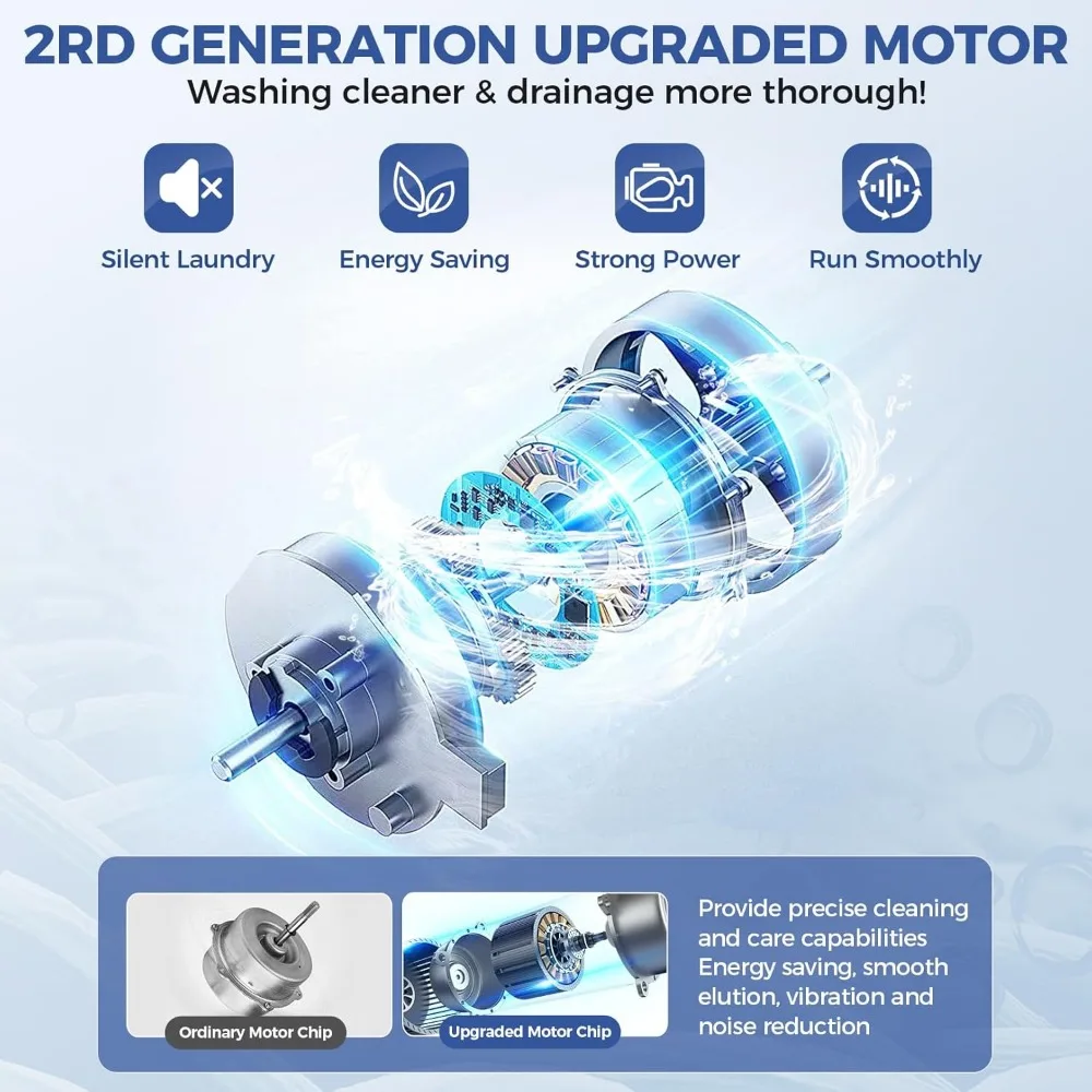 2024 New Portable Washing Machine, 17.8Lbs Capacity Full-Automatic Portable Washer