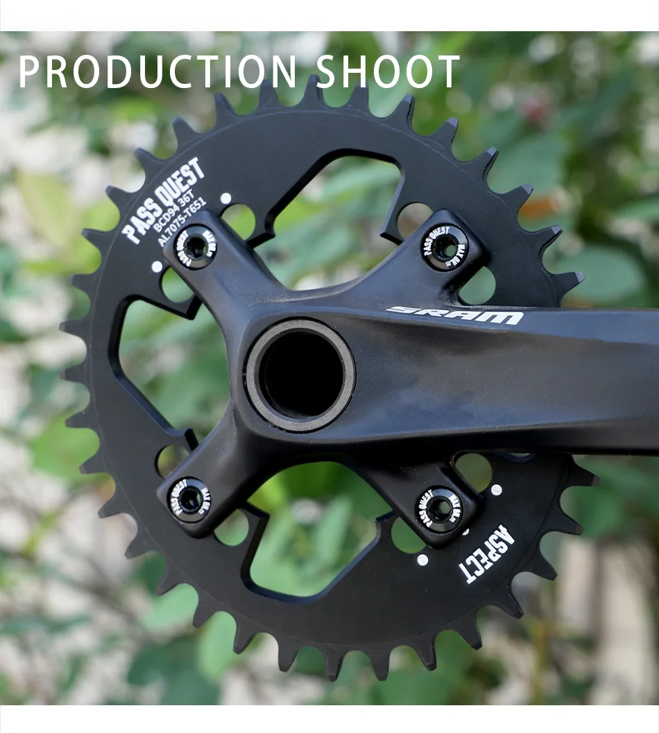 PASS QUEST 94BCD Mountain Bike Disc Positive and Negative Tooth Single Disc Suitable FORGX NX X1 1400 Bicycle Tooth Disc
