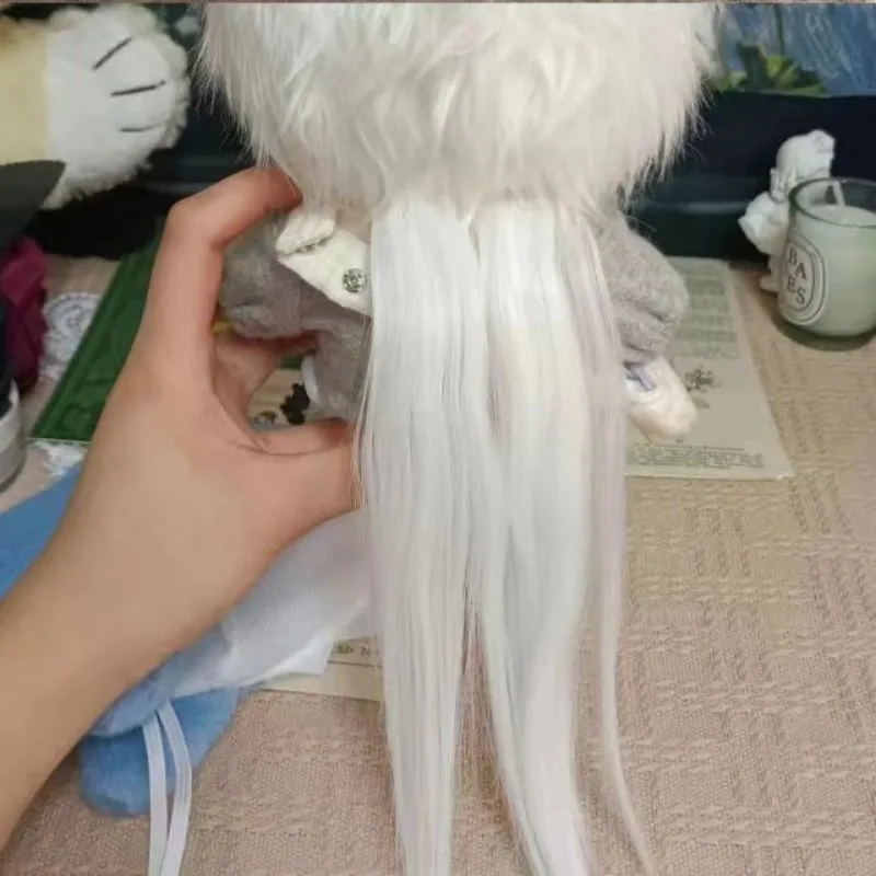 Kpop-Muñeca de peluche de pelo largo con orejas de bestia, juguete corporal Original de 20cm, accesorios bonitos, regalo de Cosplay sin atributos C M