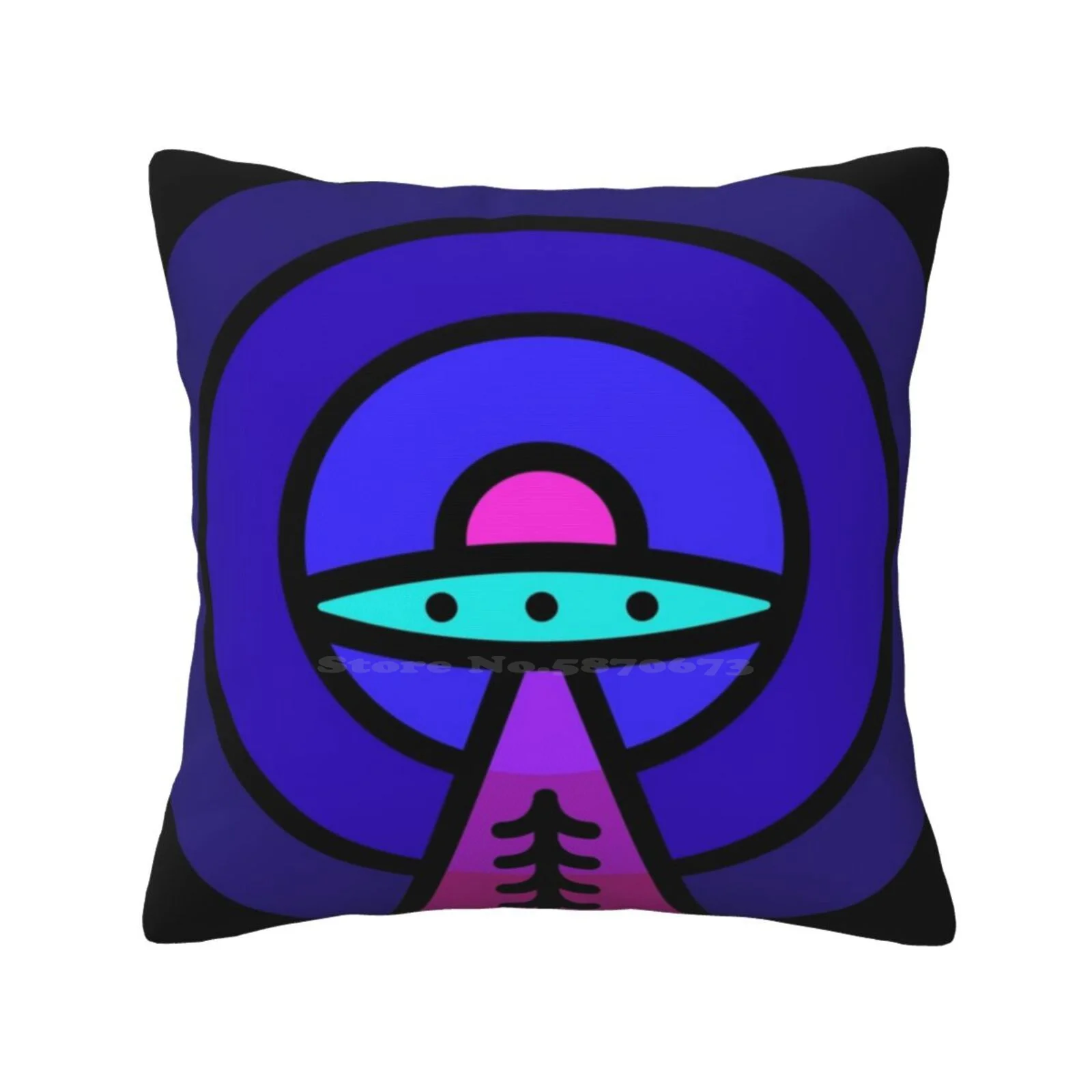 Aliens-Night Ver Bedroom Office Hug Pillowcase Aliens Ufo Flying Saucer Woods Rosswell Area 51 Patch Outer Space