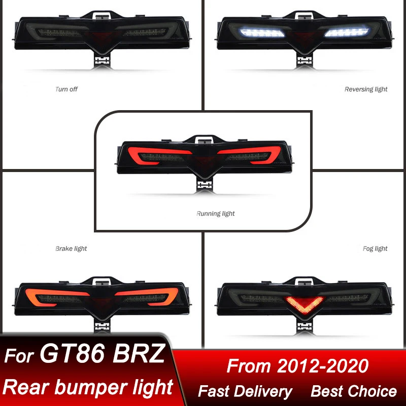 مصابيح خلفية ديناميكية ليد للسيارة ، إشارة انعطاف ديناميكية ، مجموعة مصابيح ، مصباح مصد خلفي ، تويوتا جت 86 ، سوبارو BRZ-من الخارج