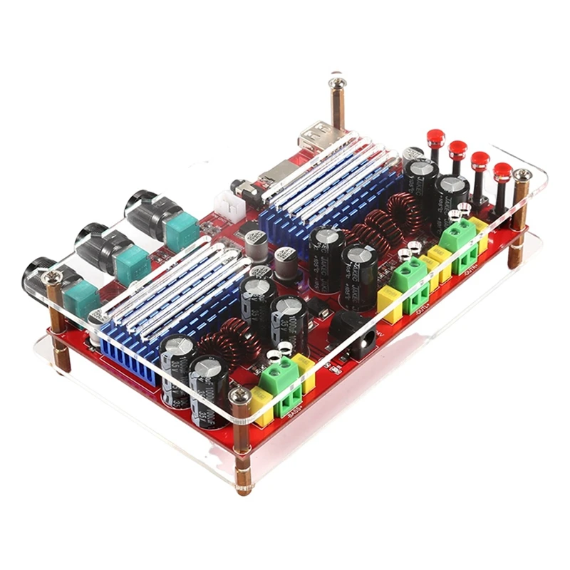 TPA3116D2 Bluetooth 2.1 Digital Amplifier Board XH-M560 High Power DC12-24V U Disk TF Card Decoder Board