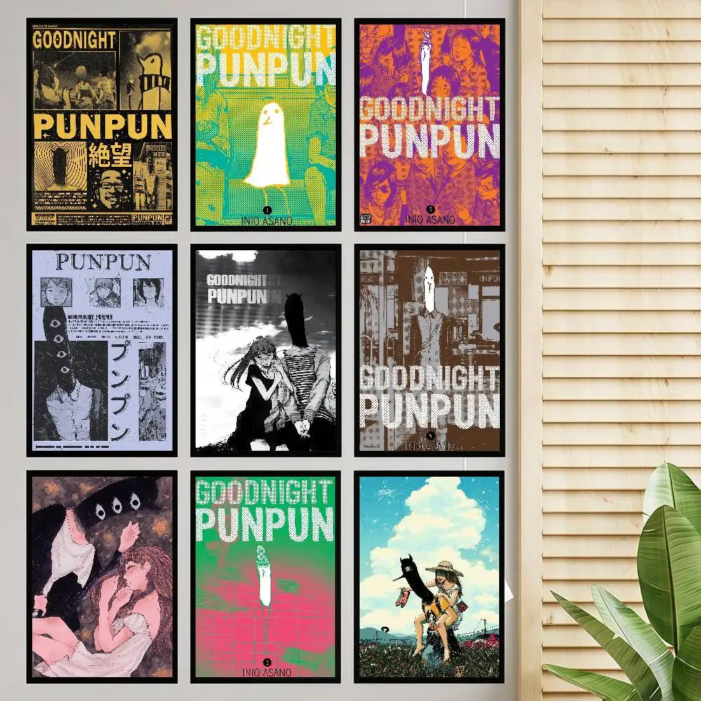 Goodnight Punpun Cool Anime DIY Sticky Poster Waterproof Paper Sticker Coffee House Bar Home Decor