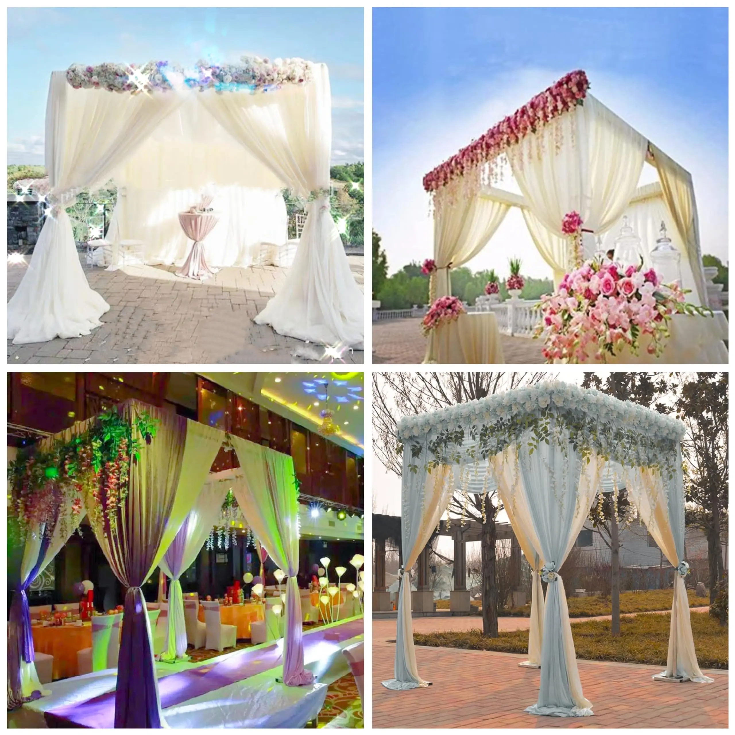 10ftx10ftx10ft Adjustable Portable Pipe and Drape Backdrop Stand Decoration Fe for Wedding Centerpieces Parties P
