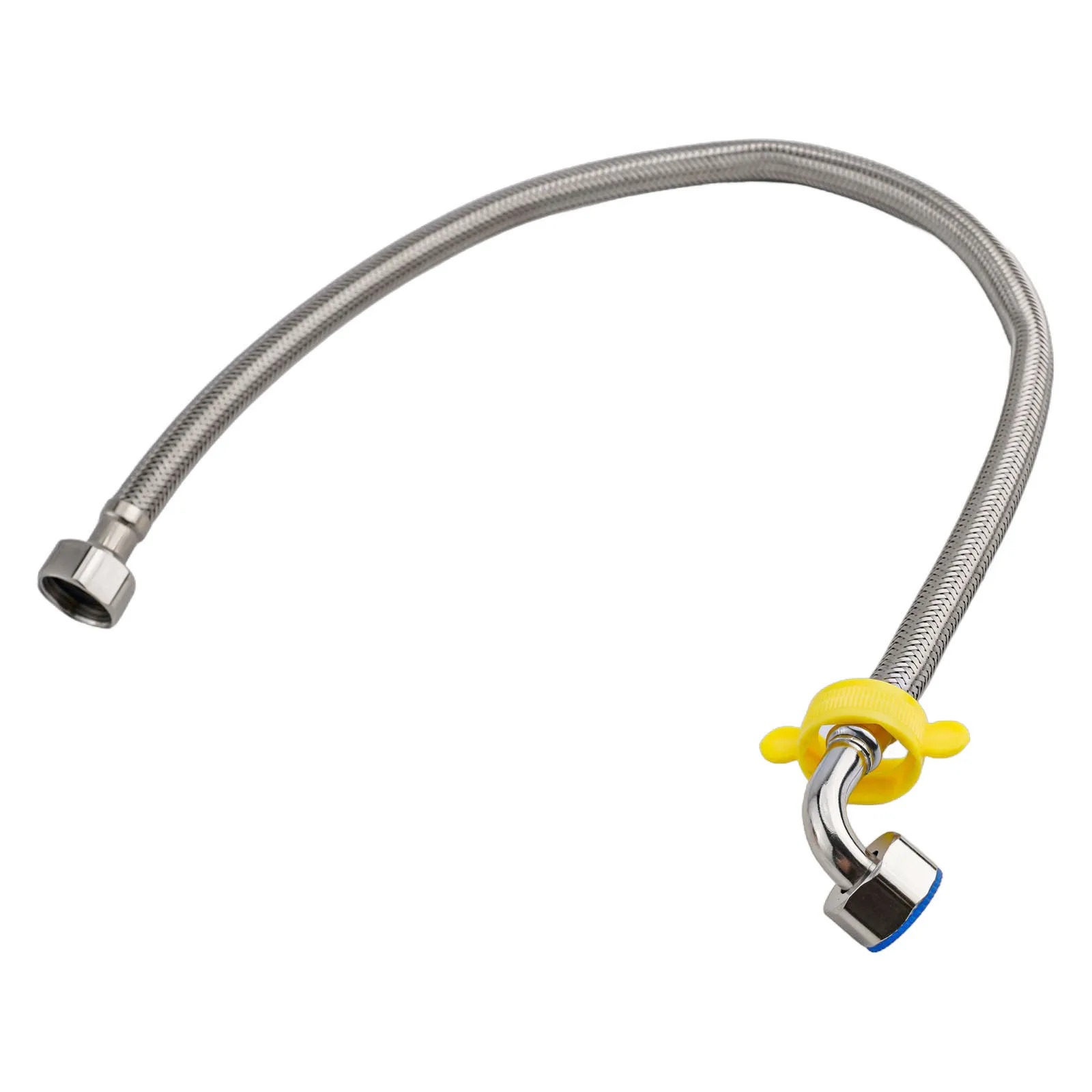 1 szt. Stalowa Wąż do Kranu - Przewód Wodny 1/2 Cala, Wąż Wlotowy do Kranu Ciepłej i Zimnej Wody, Elastyczny Przewód Łączący do Podgrzewacza