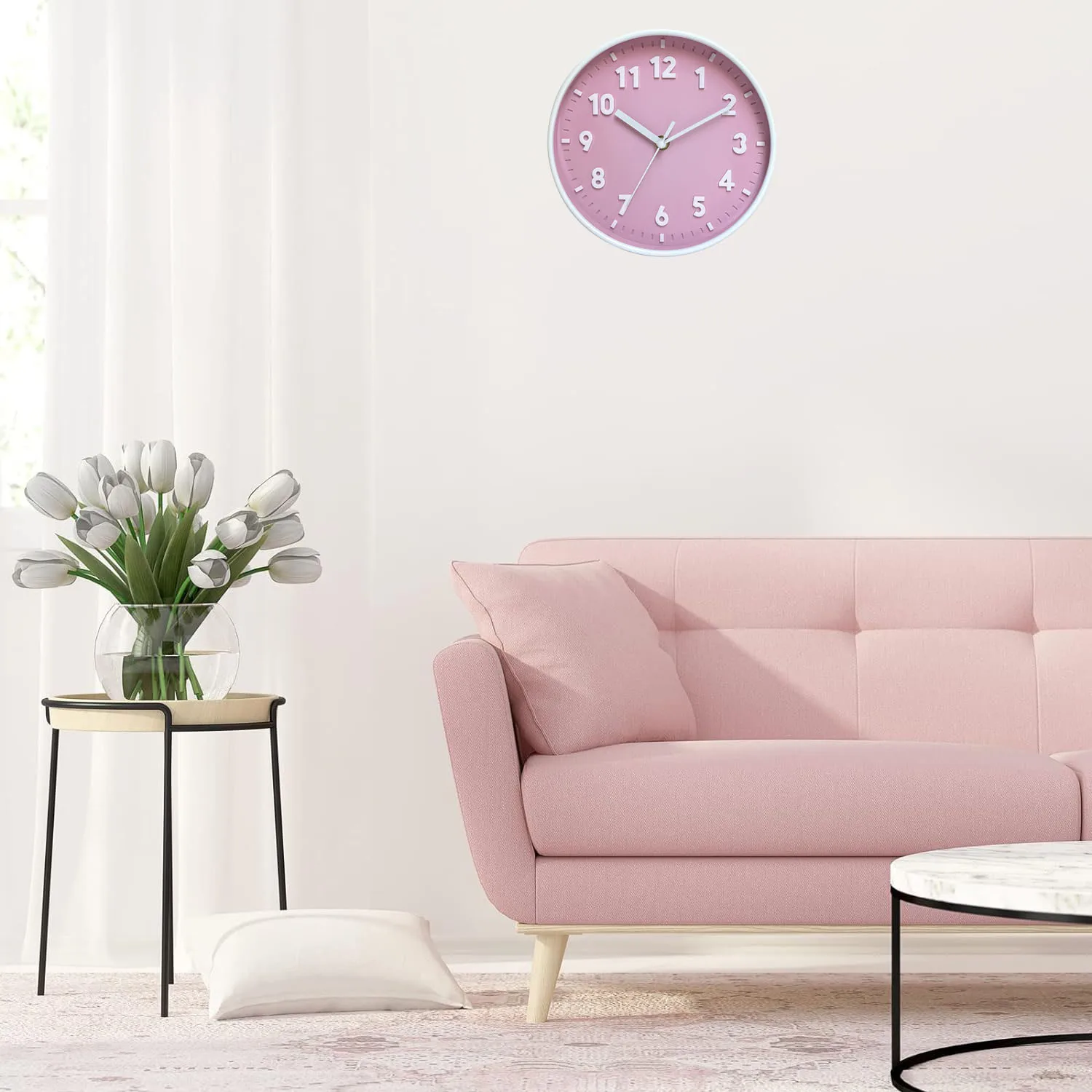 Simple Fashion Wall Hanging Clock Stereo Silence Travel Time Accurate Wall-mounted Clock for Children\'s Study Wall Decoration