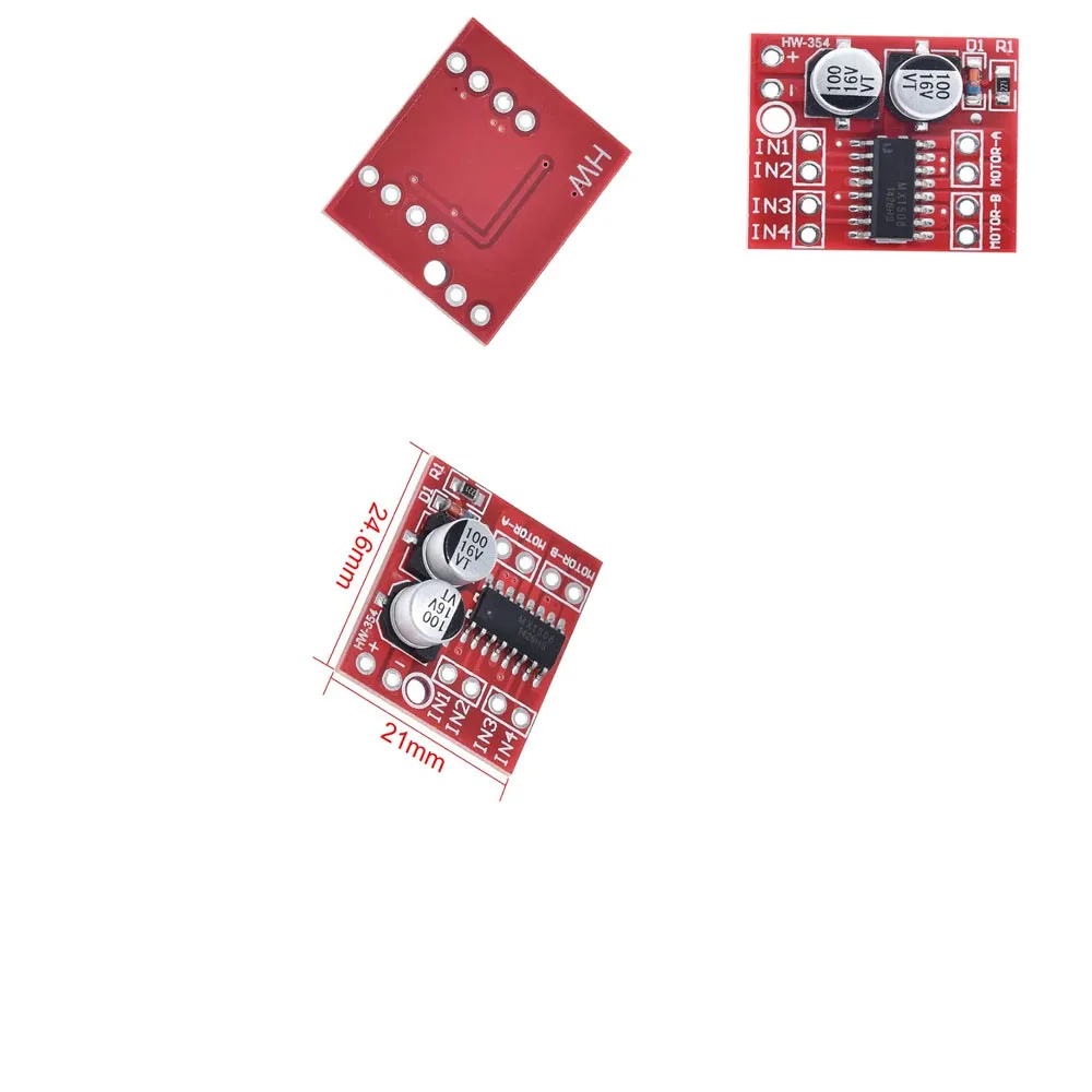 L298N DC Motor Drive Module 1.5A 2 Way MX1508 PWM Speed Dual H-Bridge Stepper Motor Module 5Pcs