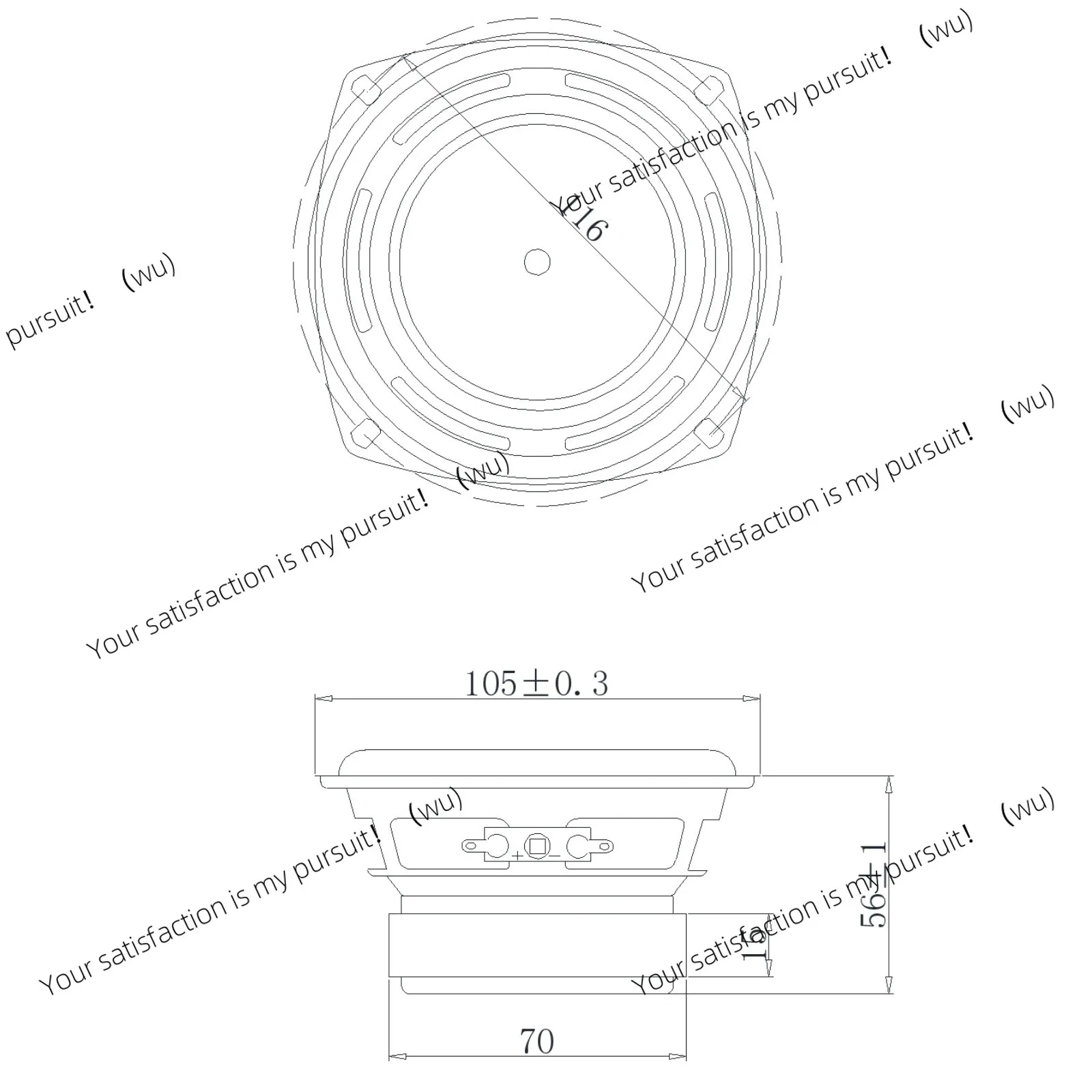 4-Inch heavy subwoofer 25-core 4-euro 30W rubber edge Y30 high-performance magnet high-power subwoofer speaker
