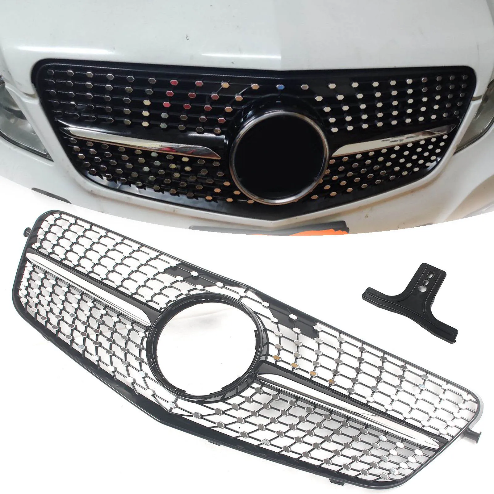 

Car Front Bumper Racing Grill Billet Gril Tuning Accessories For Benz E-CLass W212 E250, E300, E350, E500, E550, E63AMG2009-2013