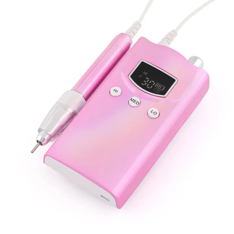 

Pink Portable High Power 85w Brushless Motor 35K RPM Nail Drill Nail Polisher Toll Beauty Machine for Salon Use