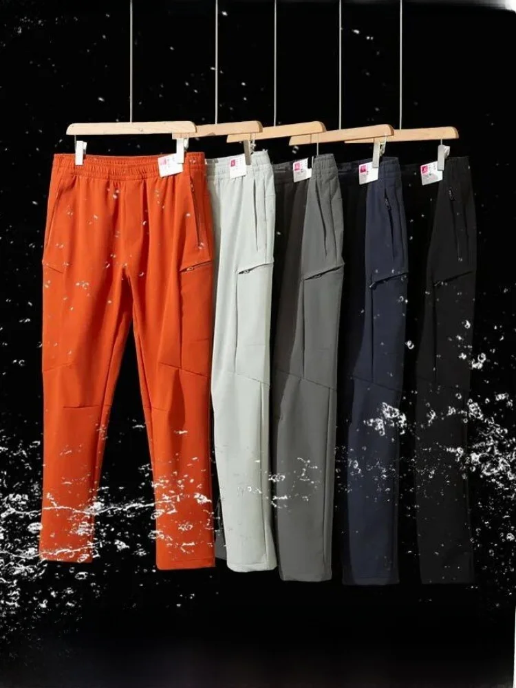 

Men's Outdoor Casual Pants Windproof Water-resistant 3D Tailoring Soft Fabric Spring Season Straight Leg Trousers