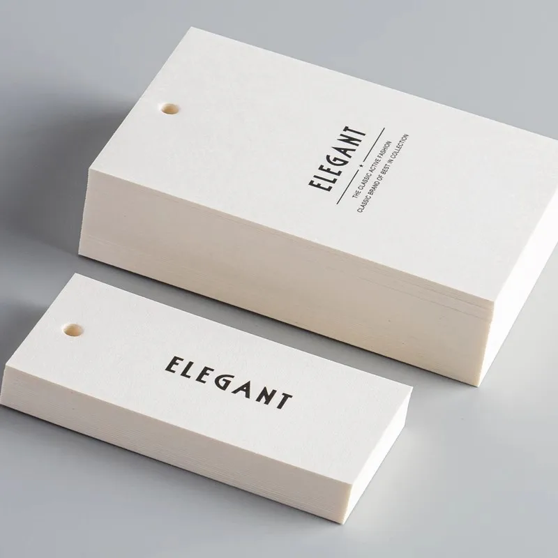 Customized Clothing Printing Hang Tags Price Tag Paper Labels for Clothes Personalizar Etiquetas view 3