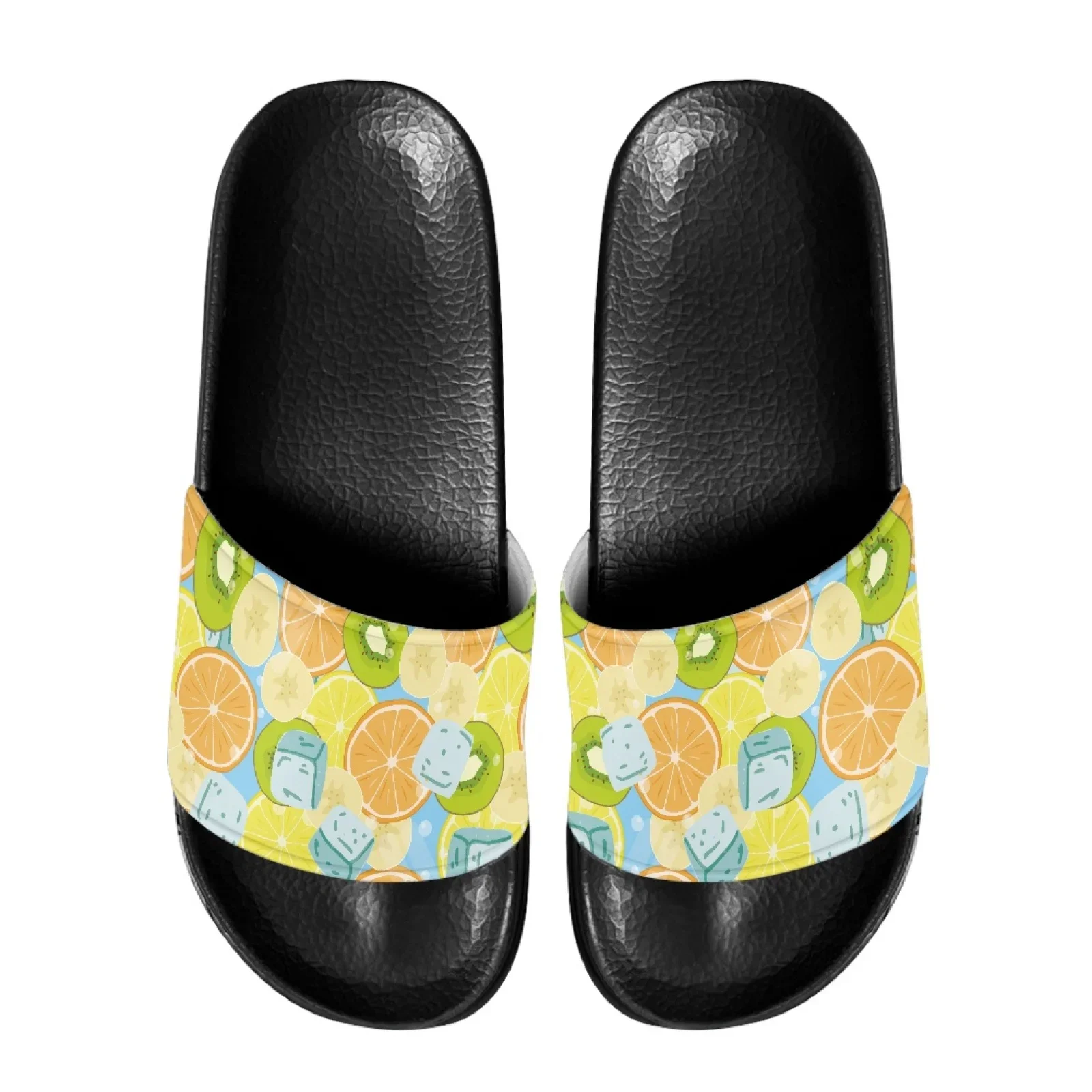 New Style Men Women Comfortable Bathroom Slippers Summer Fresh Fruit Pattern EVA Non-Slip Soft Sole Breathable Beach Slippers