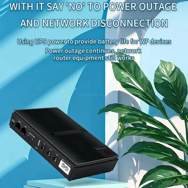 Portable Mini UPS Power Supply Uninterruptible Suitable for Routers, Modems, and Surveillances 12V 9V 5V Backup Battery New