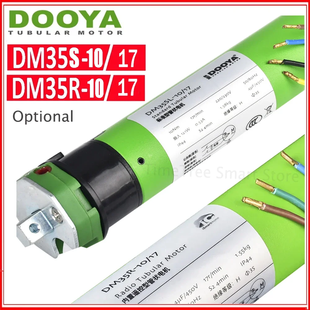 Dooya Tubular Motor DM35R 10/17 DM35S 10/17 Motor for all kinds rolling blinds,220V/230V 50/60HZ,RF433mhz Motor,4-Wire motor